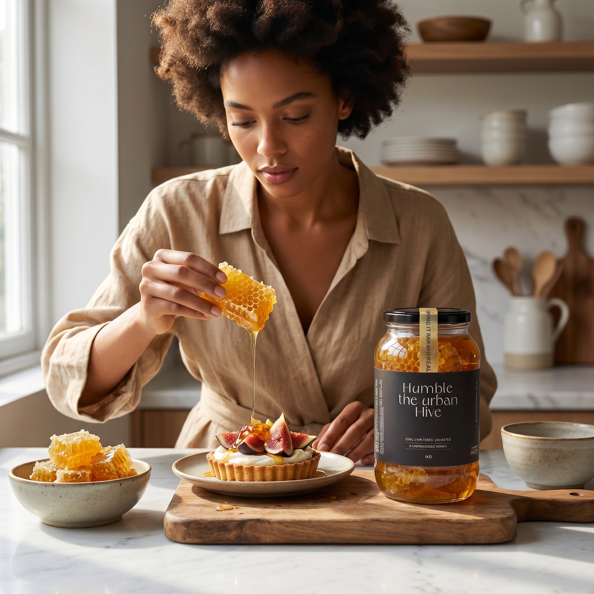 Cut Honeycomb and Honey Humble The Urban Hive