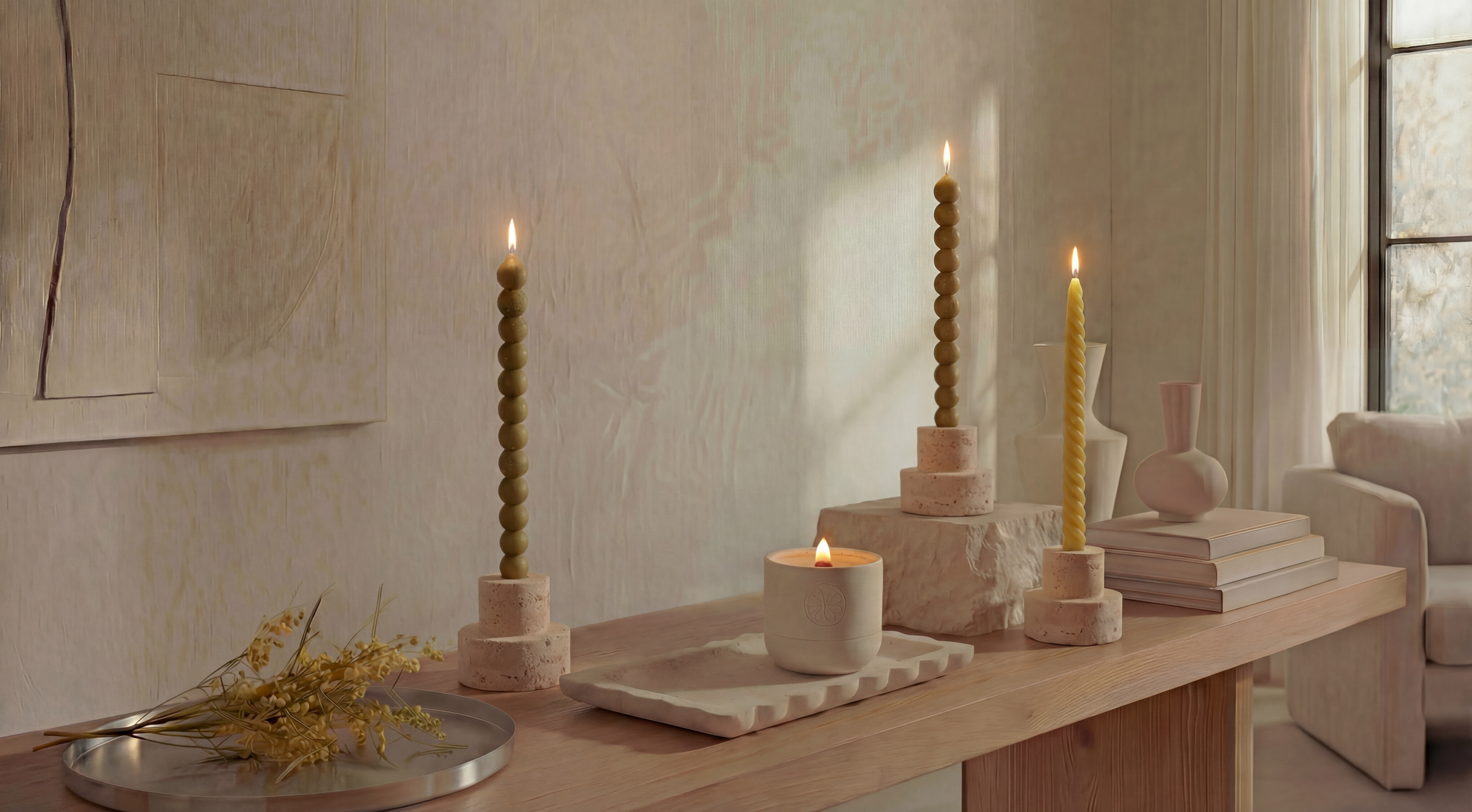 Beeswax Dinner Tapers
