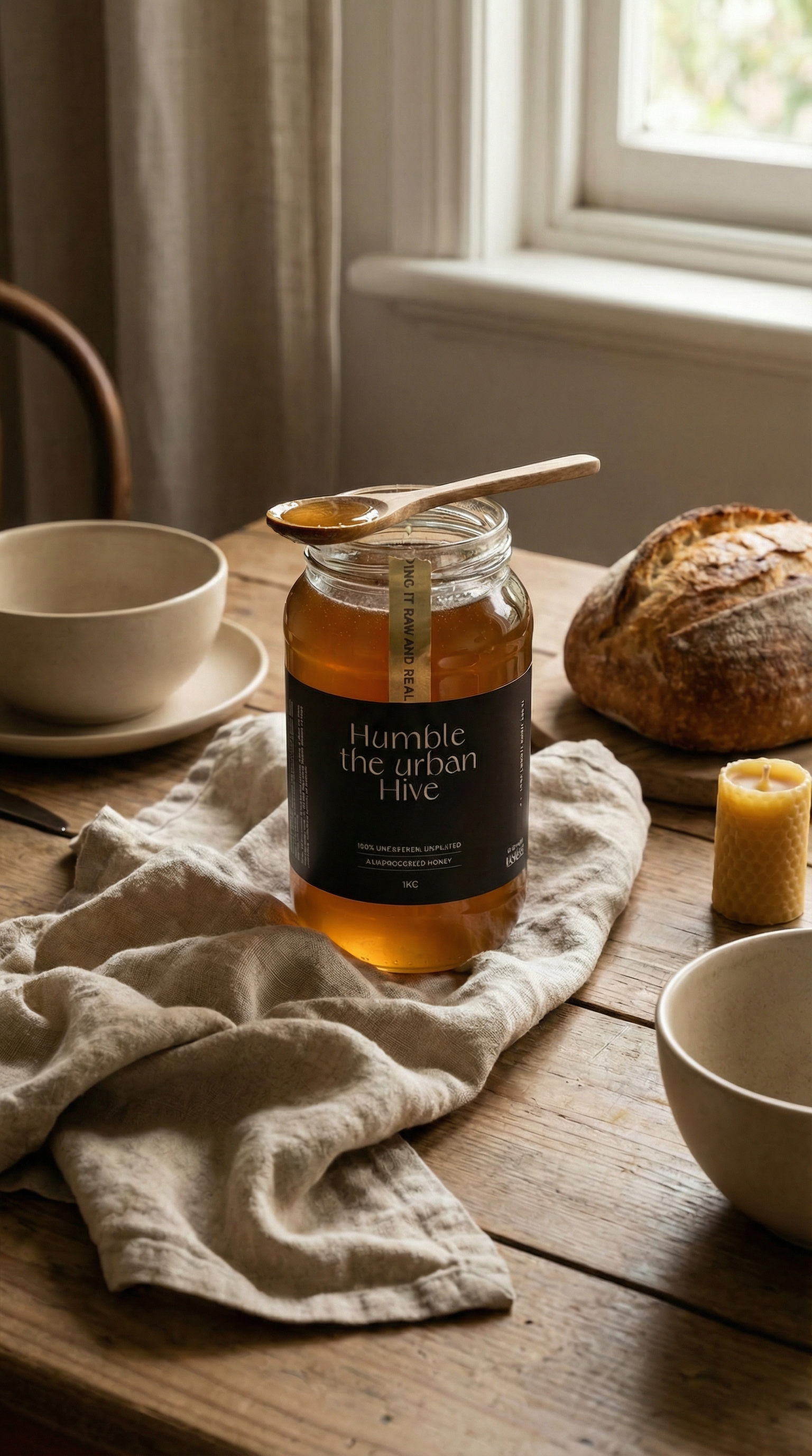 1kg Raw Australian Honey Humble The Urban Hive